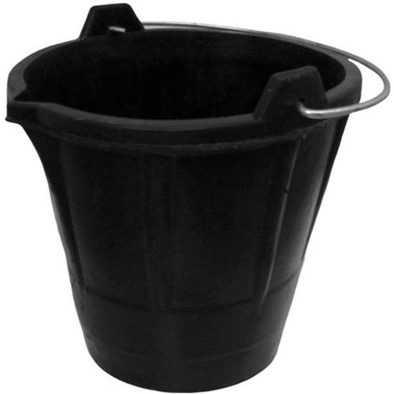 Seau De Maçon - 12 L - Caoutchouc - Avec Bec Verseur