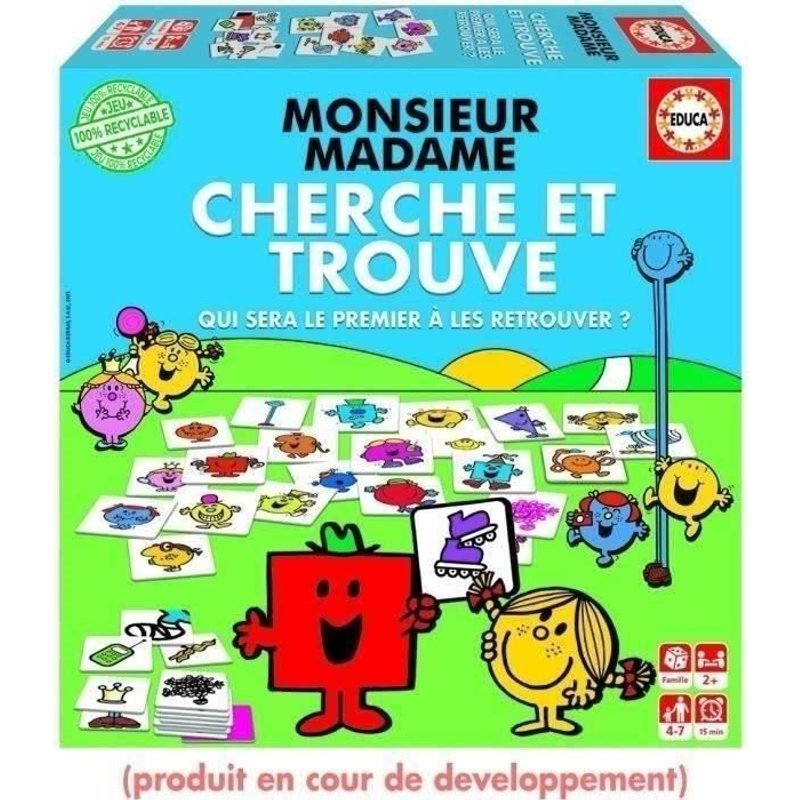 Jeu D'apprentissage - Educa - Monsieur Madame - Cherche Et Trouve