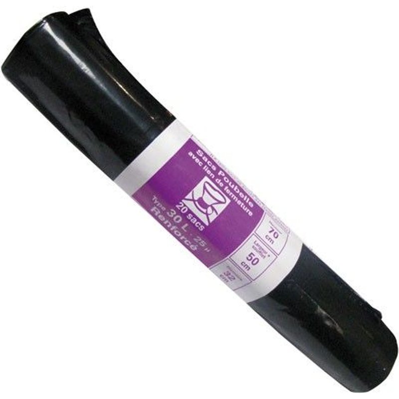 Sac poubelle expert - 30 L - 25 microns - x20