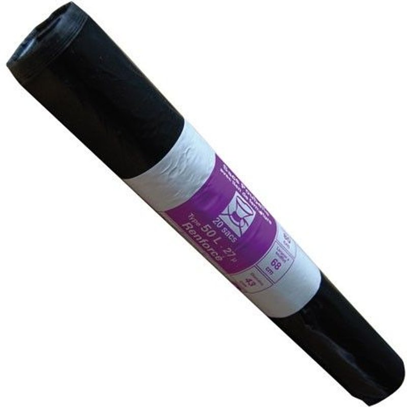 Sac poubelle expert - 50 L - 27 microns - x20