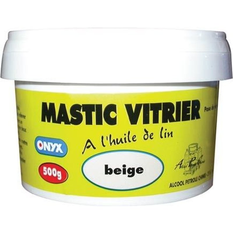Mastic vitrier à l'huile de lin - beige - 500 g