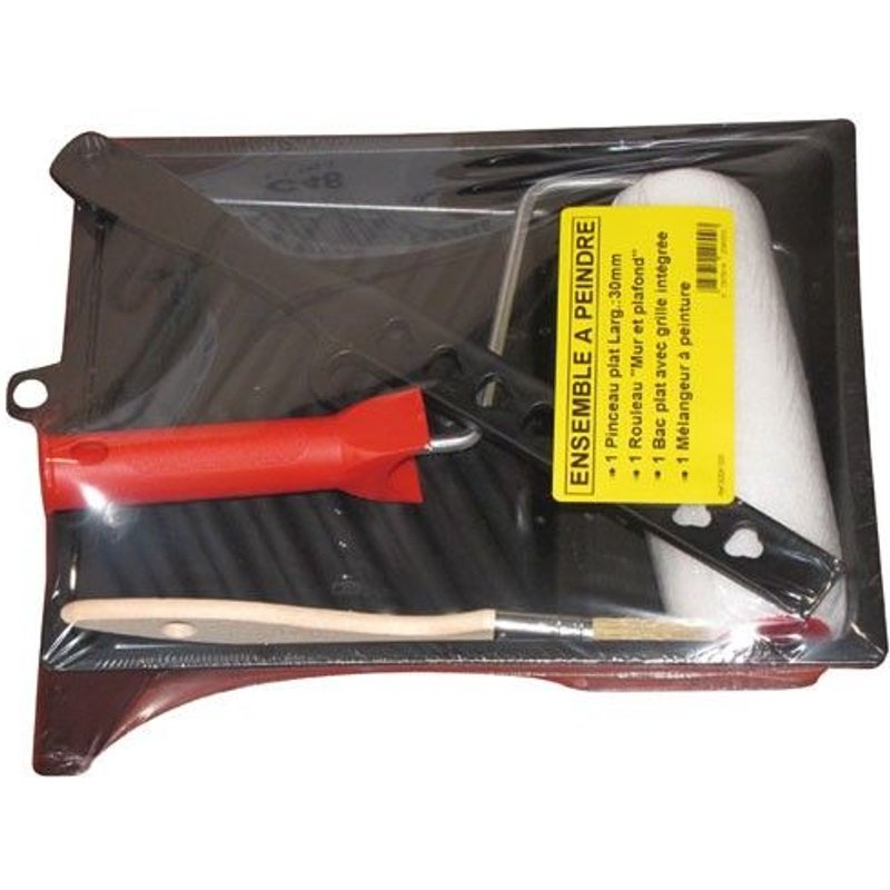 Ensemble à peindre - rouleau+pinceau+mélangeur+bac