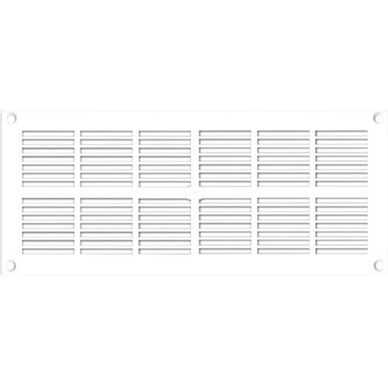 Grille ventilation rectangle extra-plate L : 254 x 110 mm - blanc