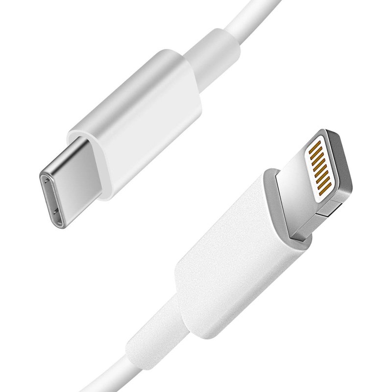 Câble USB-C vers lightning blanc 2m Power Delivery - charge et synchronisation