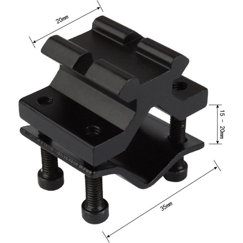 Adaptateur De Bipode Réglable Avec Rail De 20mm, Support De Tube De Baril Pour Picatinny Weaver, Portée, Lampe De Poche, Visée Laser, Torche, Outil De Chasse