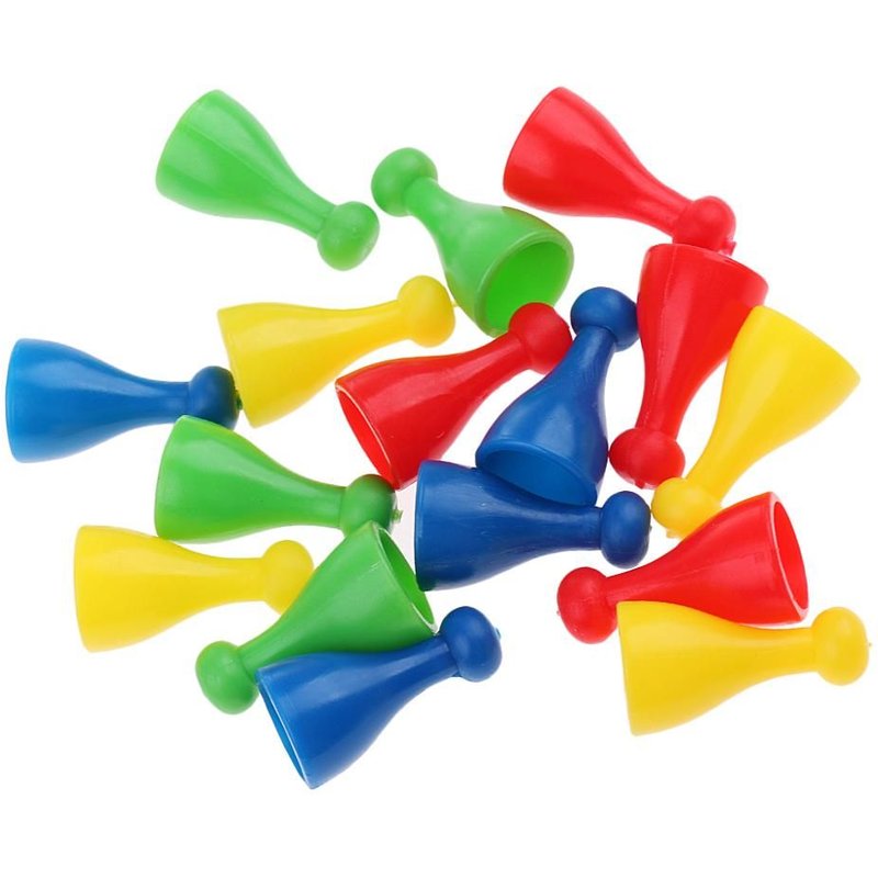 Pièces De Jeux De Société En Plastique, Accessoires D'échecs Halma Pour Garçons Et Filles, Fournitures De Jeux De Société Et De Pub Pour Anniversaire, 16 Pièces Par Paquet