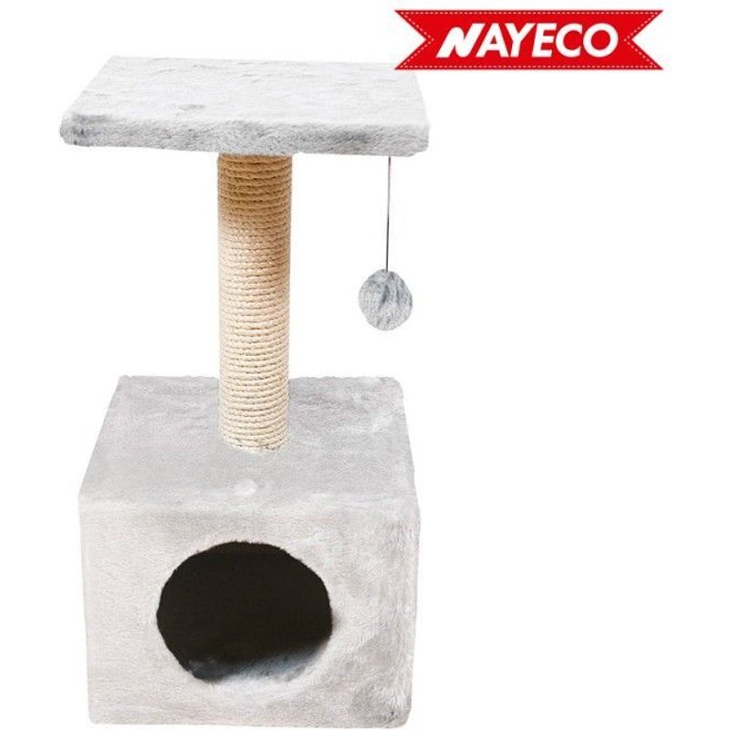 Poteau À Chat Savanna Town Gris Clair 60x30x30cm Nayeco