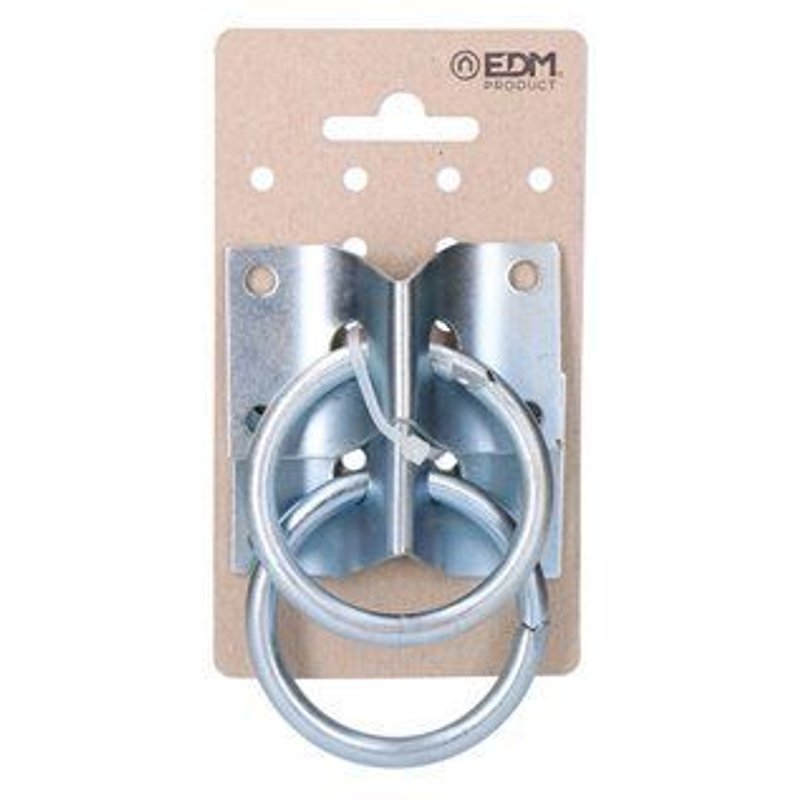 2 Anneaux De Parc À Chien Avec Plaque 70x45 Mm En Carton Suspendu Edm