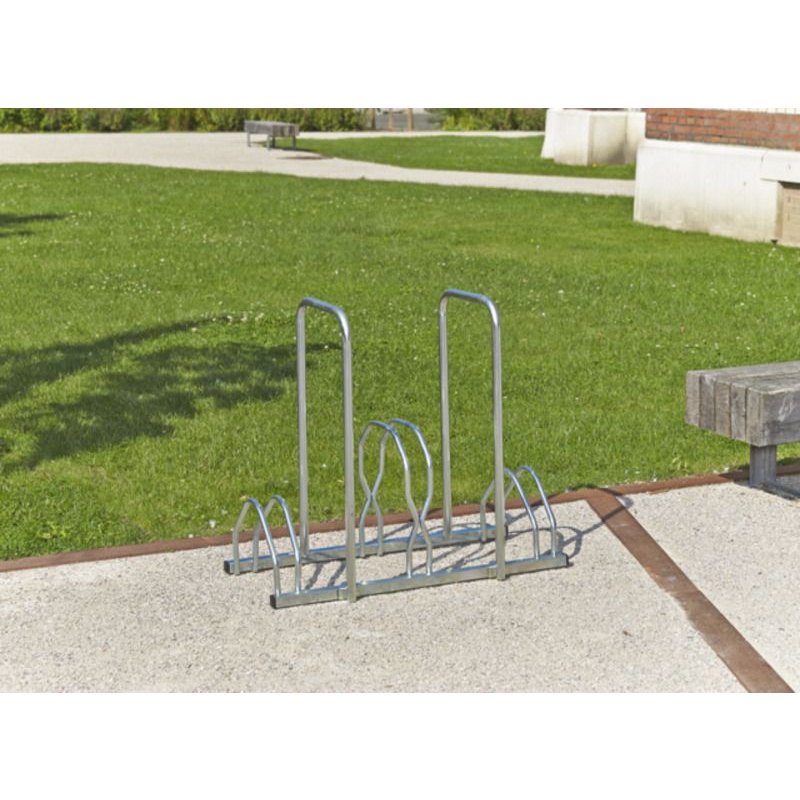 Râtelier à vélos 3 Vélos - 2 Niveaux avec Arceaux - Mottez B129V3AR