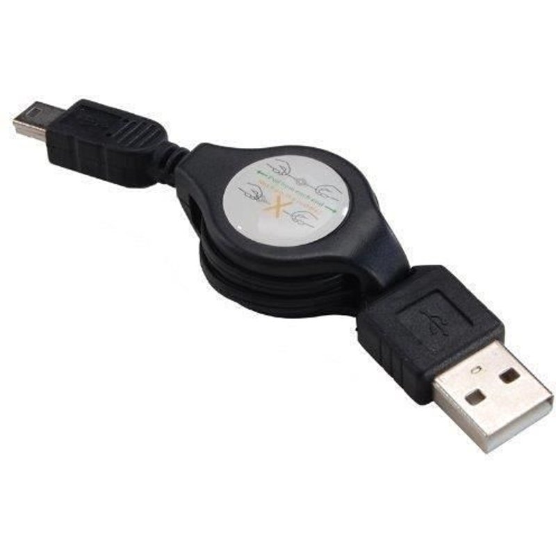Retractable USB A male a 5 broches Mini USB Cable de Chargeur et de Synchronisation My00329