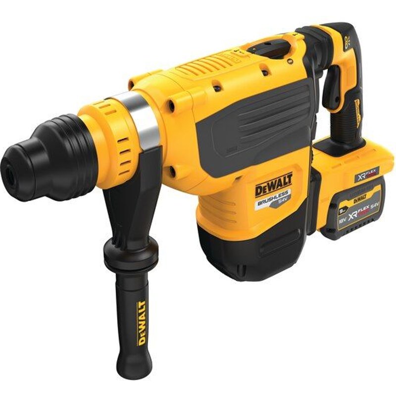 Perforateur SDS-Max XR Flexvolt 54V 13,3J - DEWALT - avec 2 batteries 54V 3Ah - chargeur - coffret - DCH735X2-QW