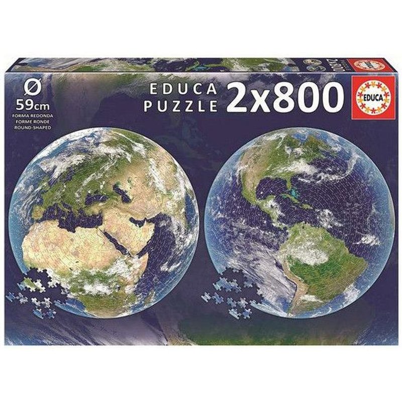 Genuine 2x800 Puzzle Rond Planète Terre