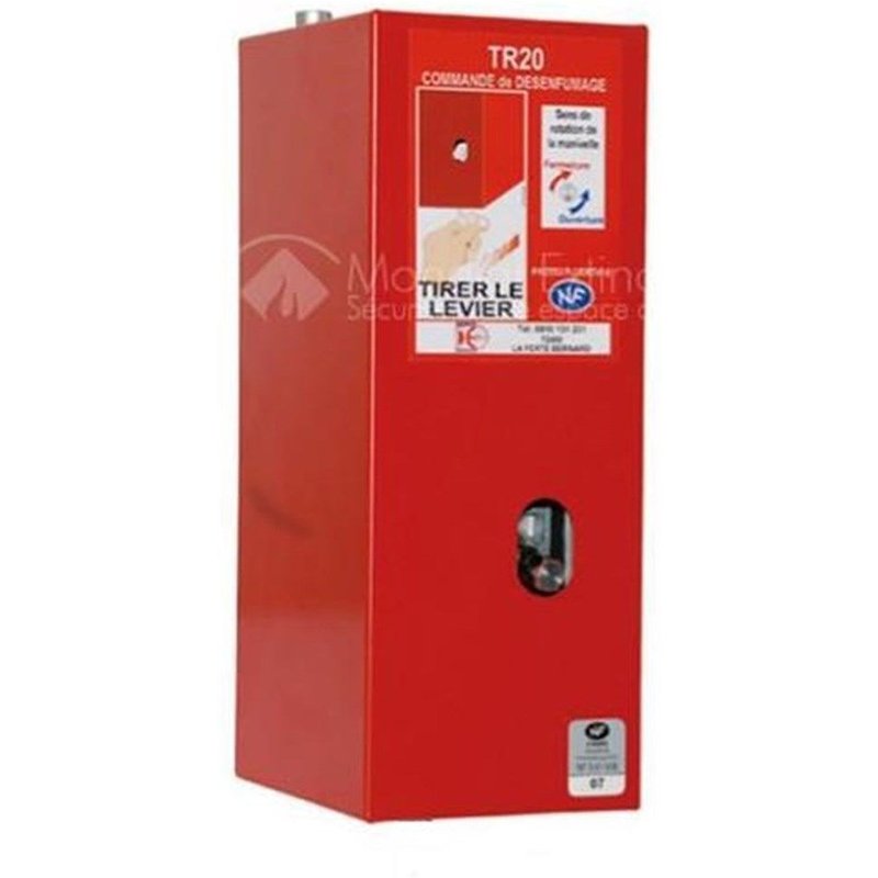 Treuil de désenfumage à cable certifié NF sans levier déclencheur