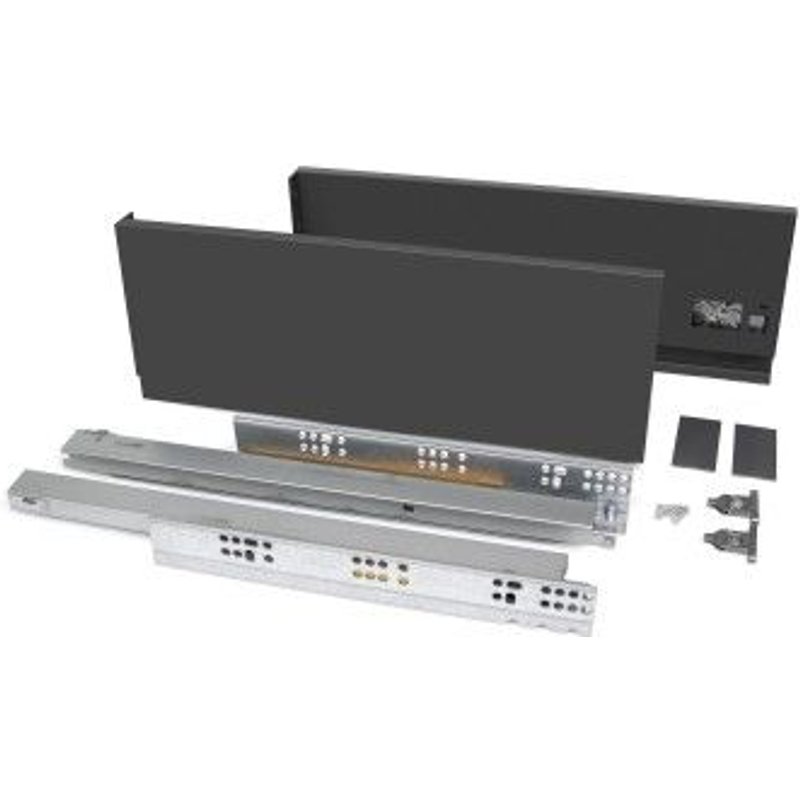 Tiroir en kit - cÎtés métal 131 mm - 40 kg - L 500 mm - blanc - Vertex EMUCA