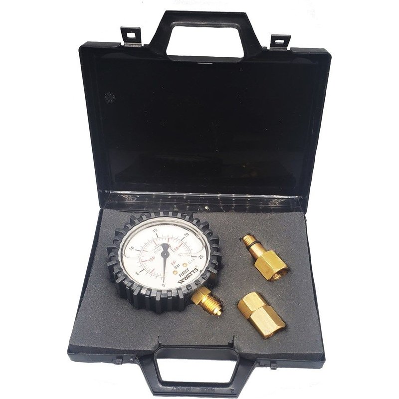 Manomètre de test extincteurs - 2 raccords : Rapide et fileté