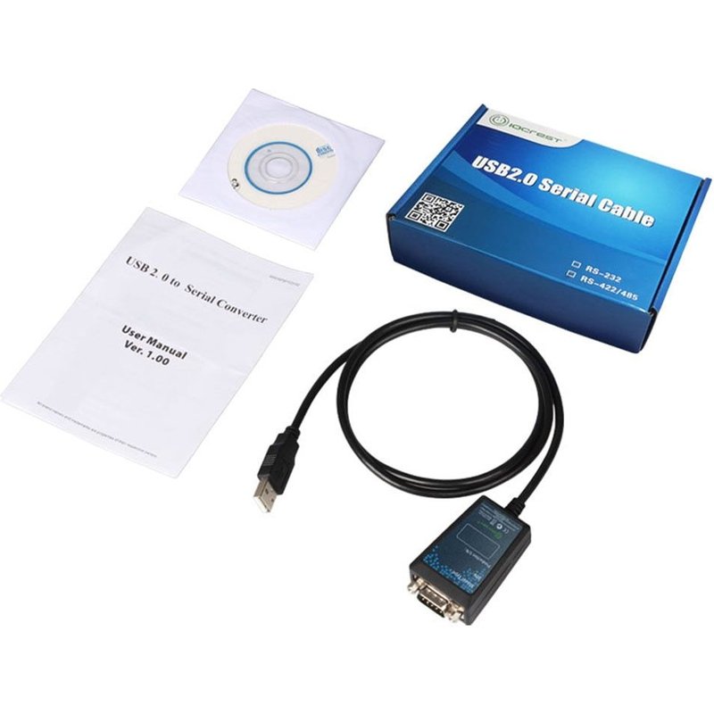 Câble USB vers RS232 COM de 1.8M, adaptateur de câble de série 9 broches, 9db, convertisseur avec anneau magnétique et lumière Led pour ordinateur portable