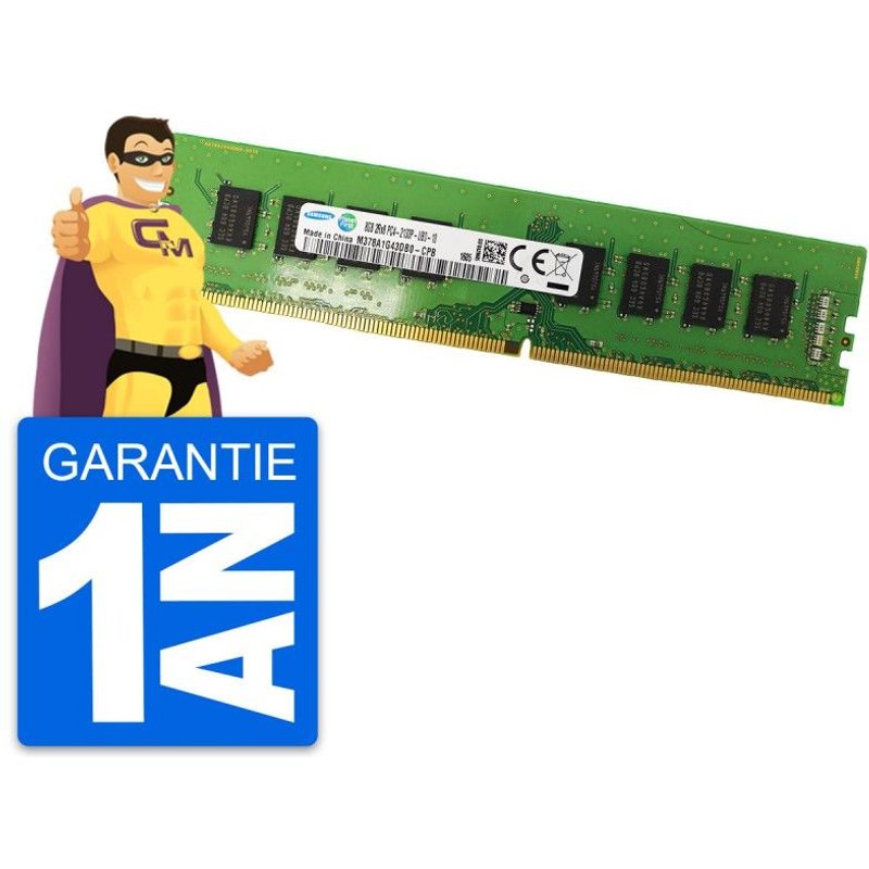 8Go RAM Samsung M378A1G43DB0-CPB DDR4 DIMM PC4-17000U 2133Mhz 2Rx8 1.2v CL15