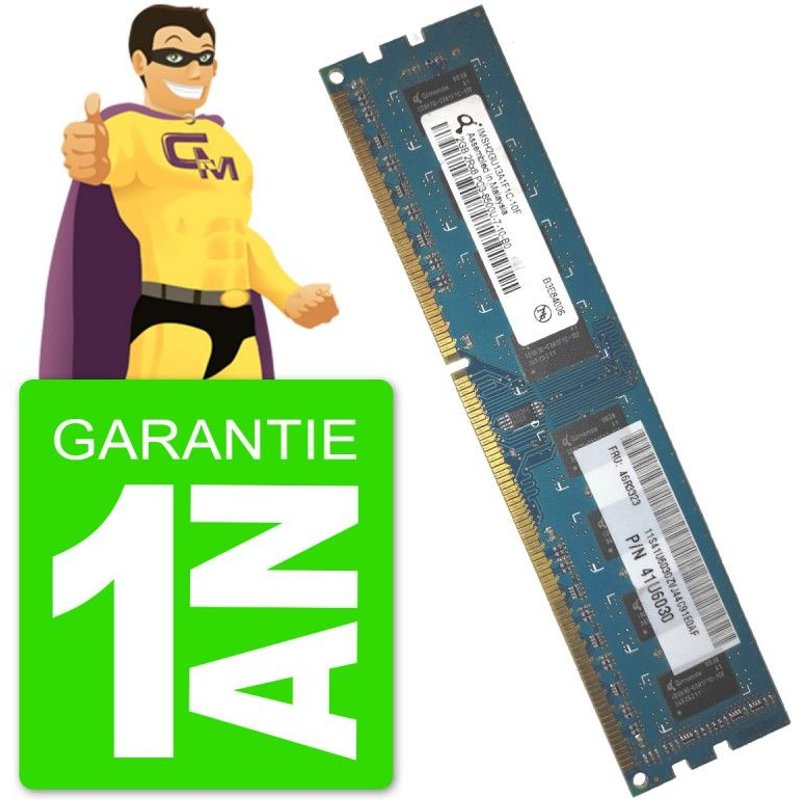2Go RAM DDR3 PC3-10600U Qimonda IMSH2GU13A1F1C-10F 1333MHz DIMM PC Bureau