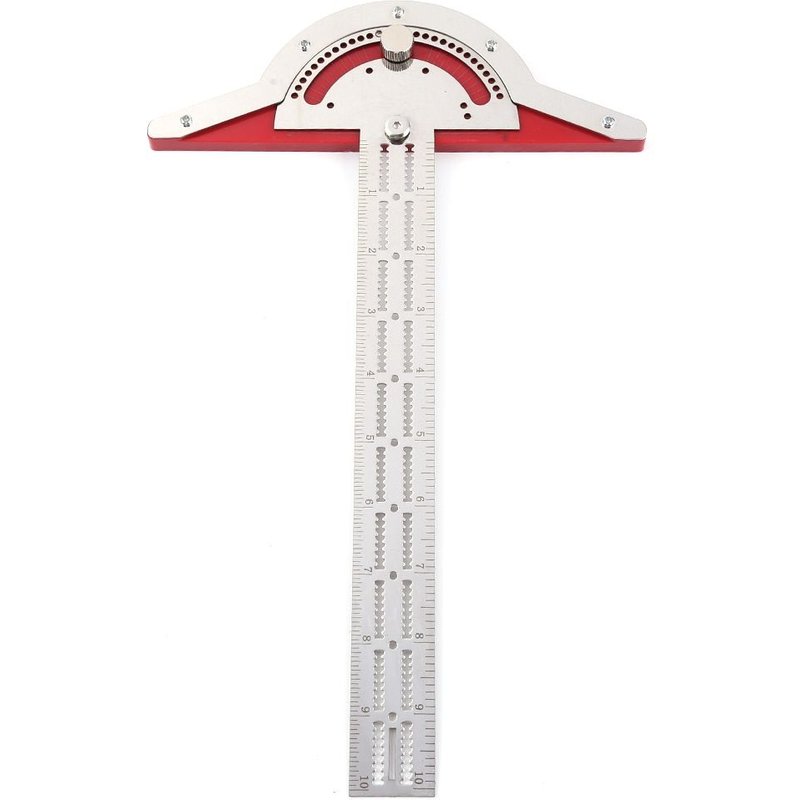Règle de bord pour menuisiers en acier inoxydable, pied à coulisse, Angle de rapporteur réglable à 70 degrés, jauge de traçage, mesure du travail du bois