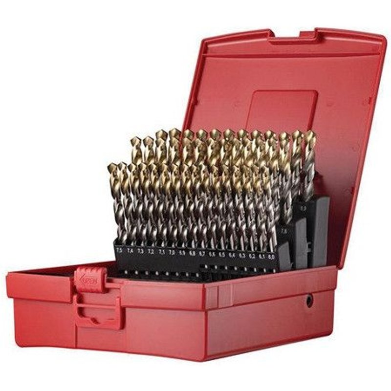 Jeu de Foret hélicoidaux A095 DIN 338 TypN D.6-10x0.1mm HSS 41 unités coffret plastique.DORMER