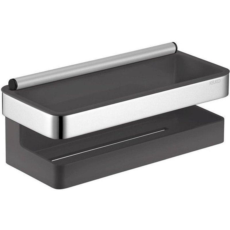 Panier de douche MOLL en 3 parties chromé / anthracite KEUCO