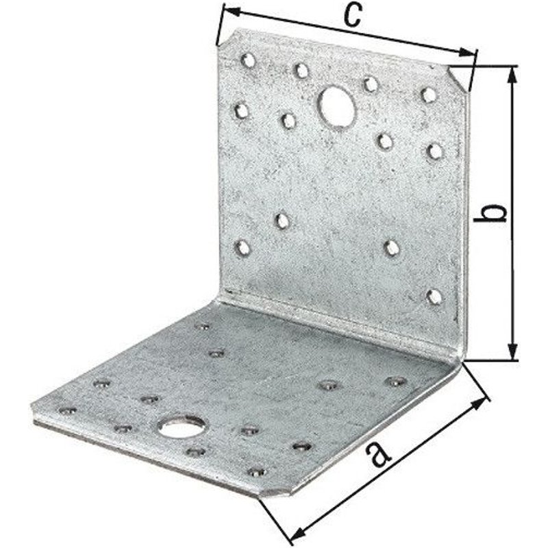 Equerre Connecteur d'angle 90x65x90mm S.2,5mm ETA-08/0165 GAH (Par 50)