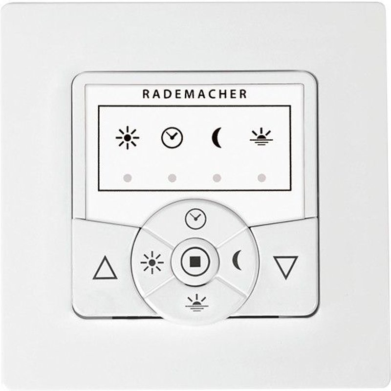 Commande radio pour moteurs tubulaires Troll Basis DuoFern ultra blanc avec cadre de protection RADEMACHER