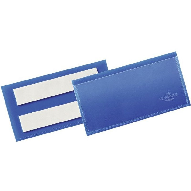 Pochette à étiquettes l.100xH38 mm bleu autocollant 50 pièces/paquet DURABLE