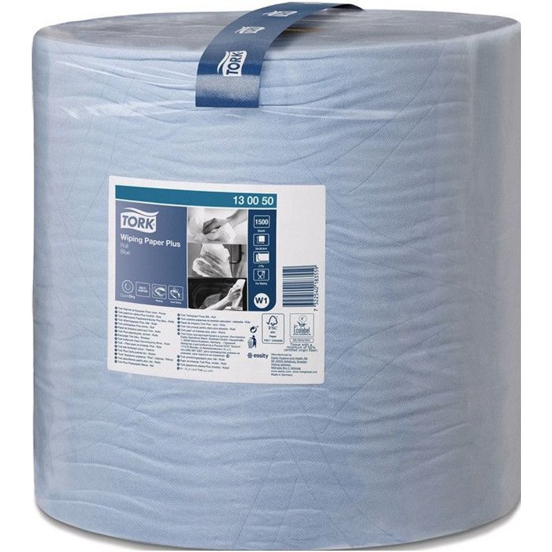 Essuie-tout TORK 130050 L340xl369env. mm bleu 2 couches, hybride rouleau TORK
