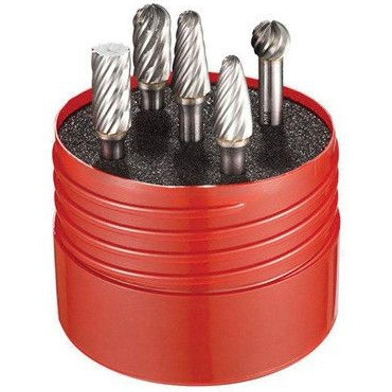 Set de fraises sur tige Nr.3 5unités HM A/C/D/F/L Boîte ronde