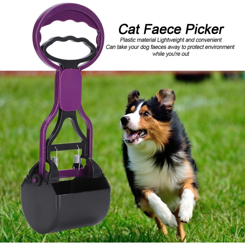 Pelle De Merde D'animaux De Compagnie Ramasseur De Nettoyage Des Déchets De Chien Chat Extérieur(Violet )