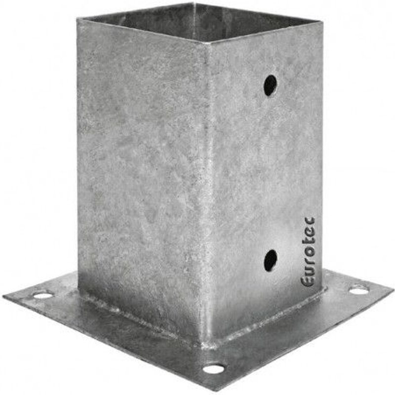 Pied de poteau carré à boulonner - 70 à 200 mm