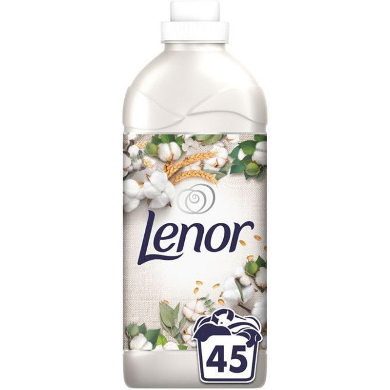 LOT DE 3 - LENOR Liquide adoucissant fleur de coton sans colorant 45 lavages - 1.035L