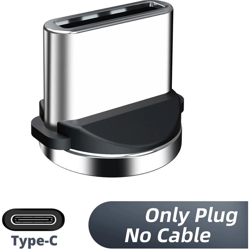 Adaptateur De Câble Magnétique Pour Téléphone Portable,Micro Usb Type C,Bouchons Anti-Poussière,Embouts Magnétiques Pour Iphone,Connecteur De Chargeur Magnétique - Type 1pcs Usb-C Plug