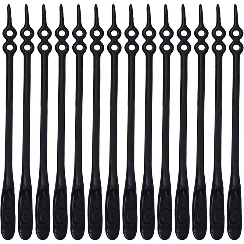 14pcs Lacets A Double Trou Lacets Elastiques En Silicone Lacets A Cravate Gratuits