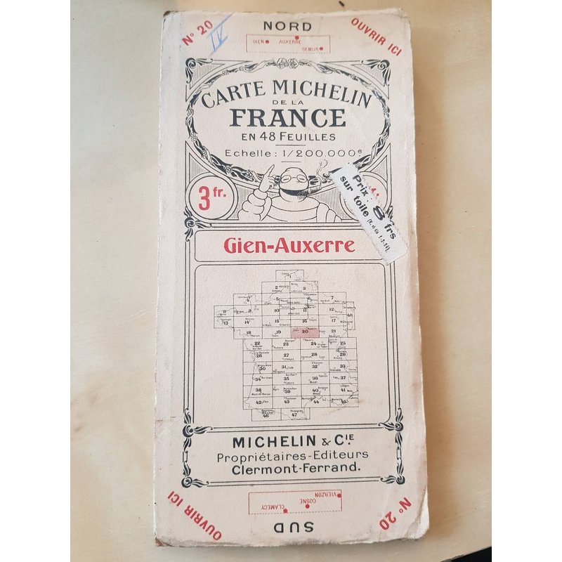 Carte Michelin Gien Auxerre