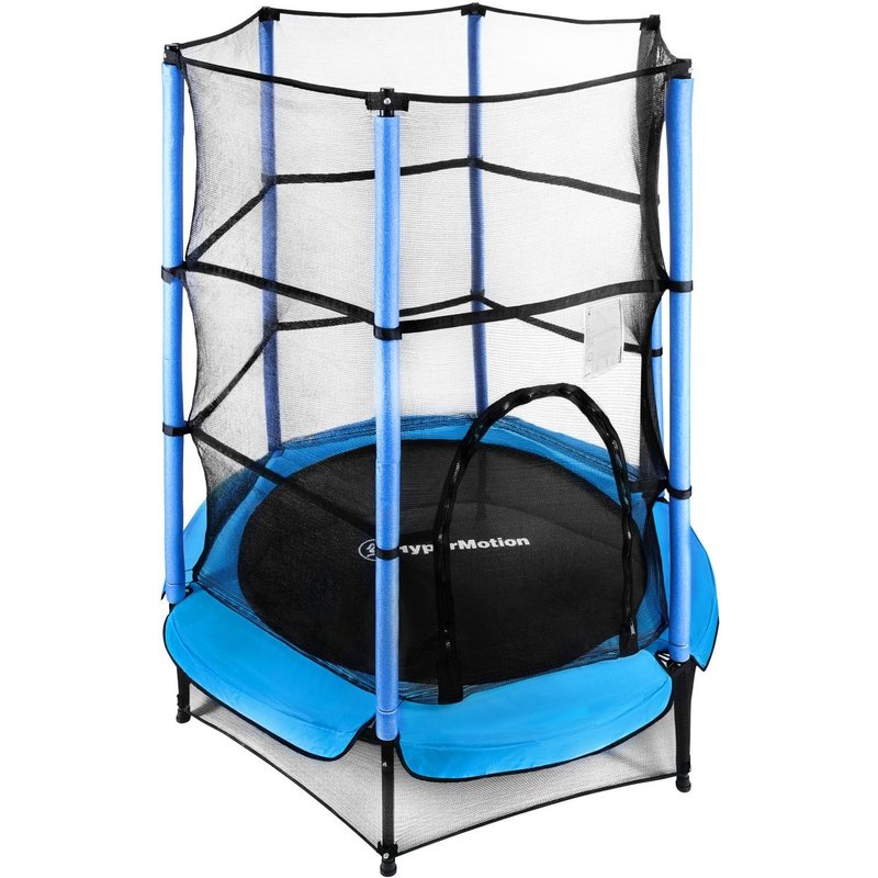 Hypermotion Trampoline Pour Enfants 3 À 6 Ans - 140 Cm Diamètre, Jardin, Intérieur Ou Extérieur - Hauteur 162 Cm - Filet De Protection