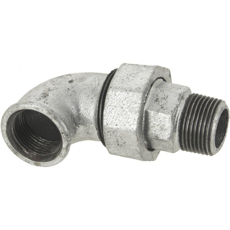 Coude union mâle-femelle 90° galva 98 - VIRFOLLET