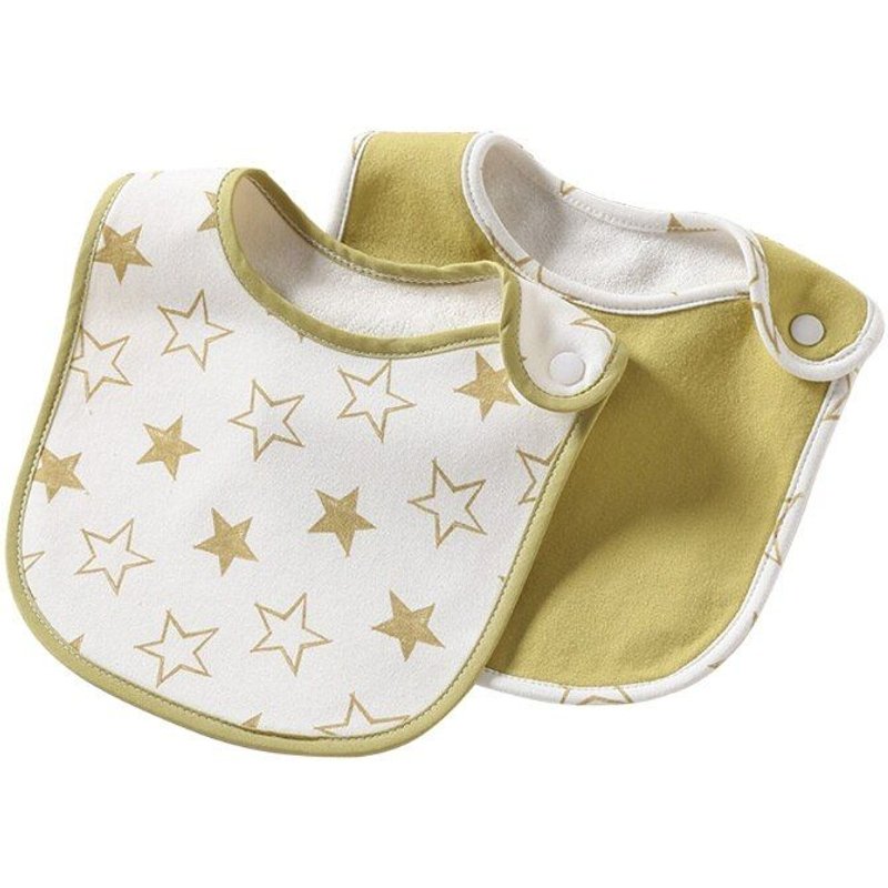 Bavoirs d'alimentation pour bébés filles et garçons, lot de 2 pièces, tablier imperméable, serviette de dessin animé, Bandanas pour enfants en bas âge, 69HE
