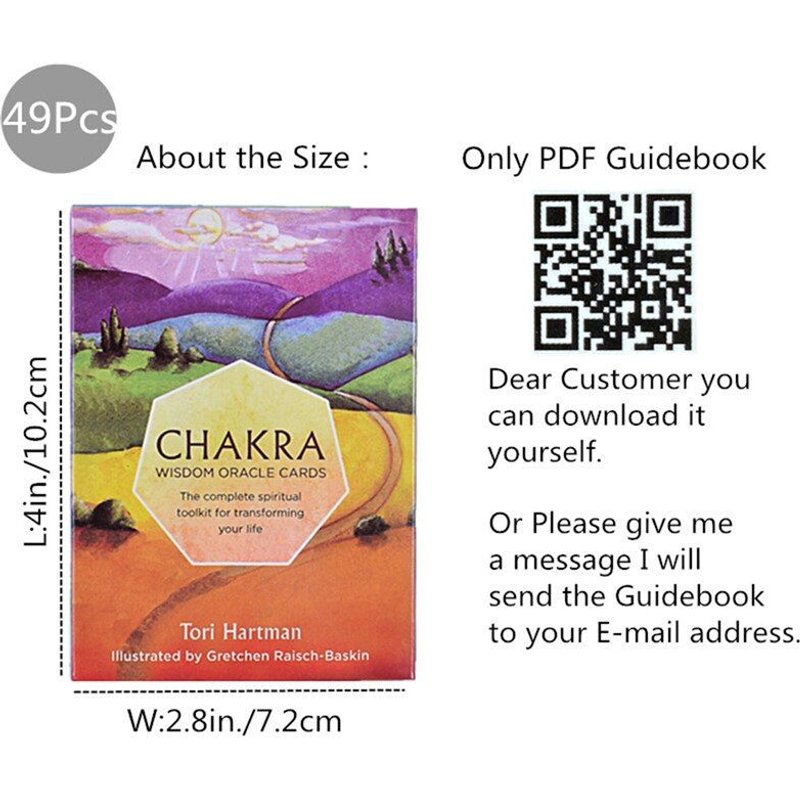 White -Cartes De Tarot Chakra Wisdom Oracle,Jeux De Société Pour Fête Avec Guide Pdf