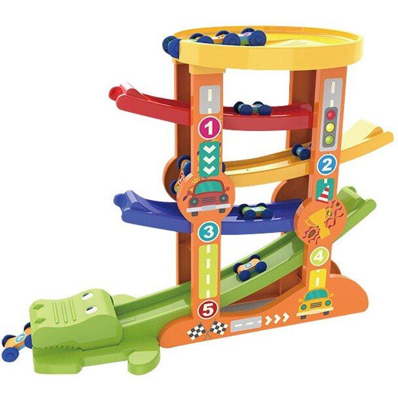 Rampe De Course À 5 Niveaux, Mini Rail À Inertie, Véhicules De Voiture, Bébé Coulissant, Motricité, Interaction Parent Enfant, Jouets Éducatifs, Cadeau