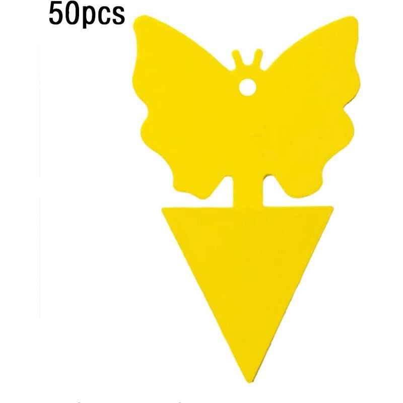 Pièges adhésifs jaunes double face, 50 pièces, pour plantes volantes, insectes, champignons, moucherons, attrapage de jardin, antiparasitaire, adhésif très efficace