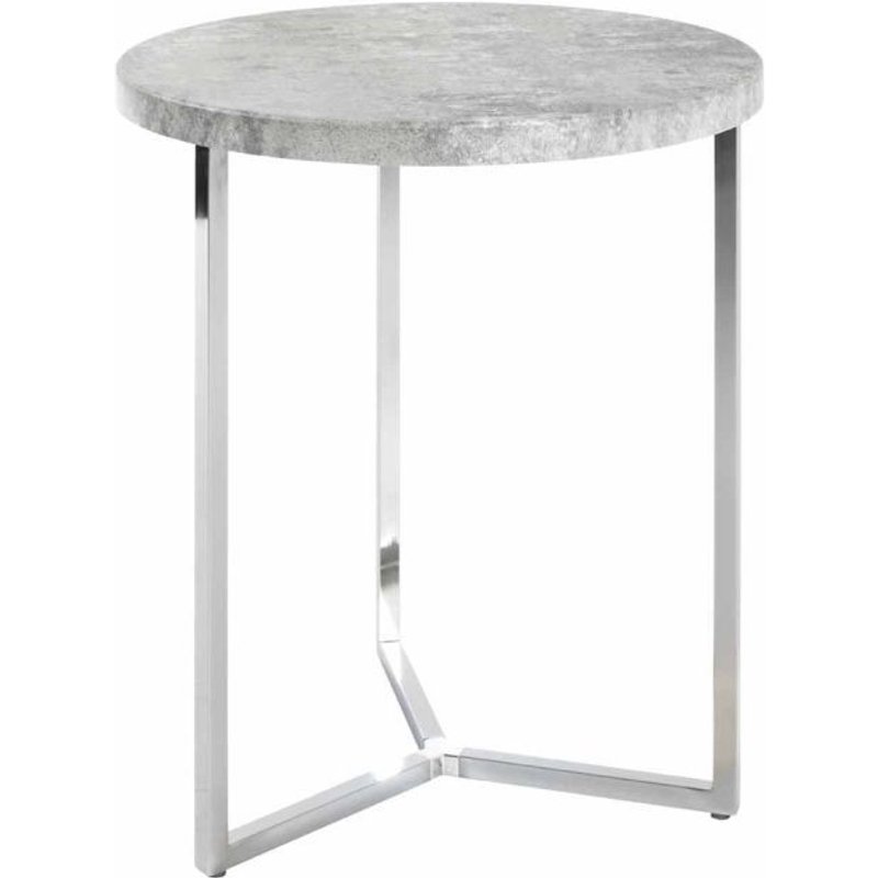 Paris Prix - Table D'appoint Effet Béton "Miguel" 54cm Gris