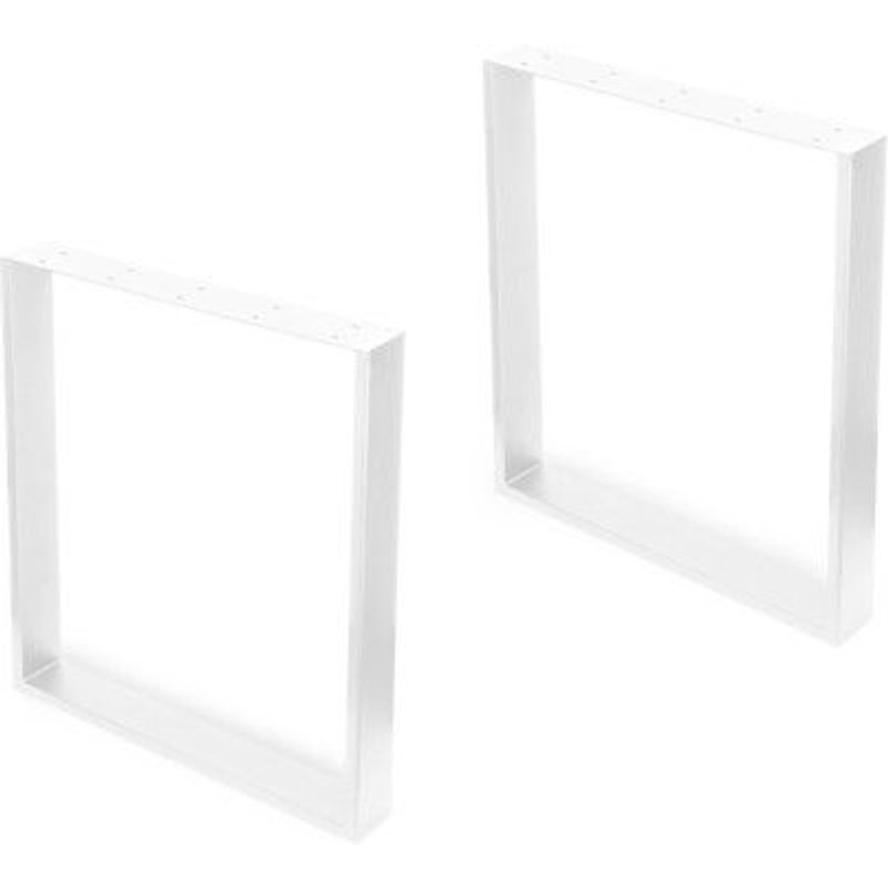 Pied rectangulaire pour table - 720x600 mm - jeu de 2 - blanc - Square EMUCA