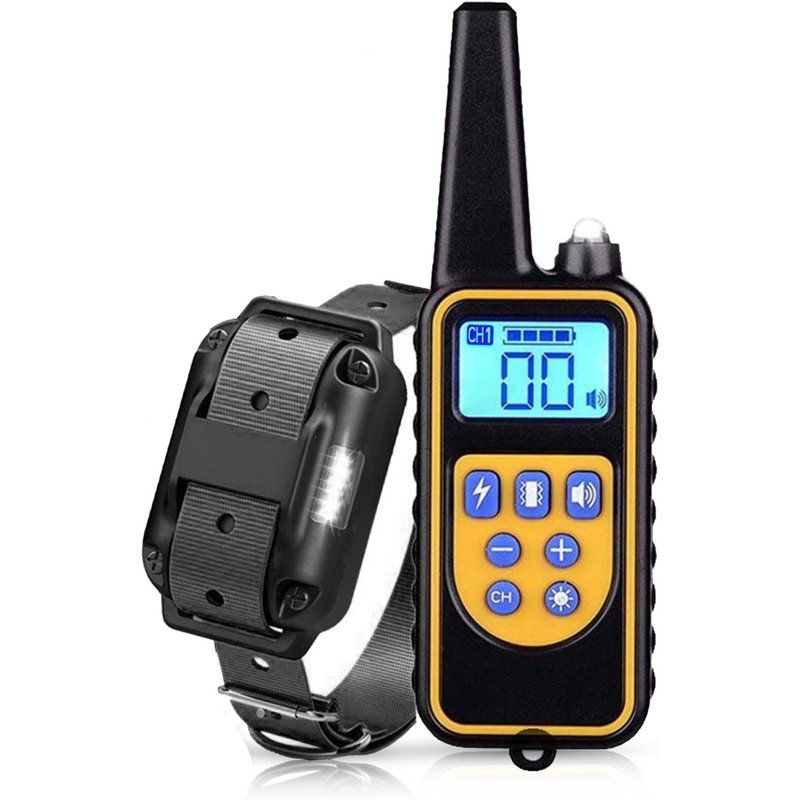 Collier Électrique D'entraînement Pour Chien, 800 M, Télécommande Pour Animal Domestique, Étanche, Rechargeable, Avec Écran Lcd, Pour Toutes Les Tailles, Son De Choc Et De Vibration