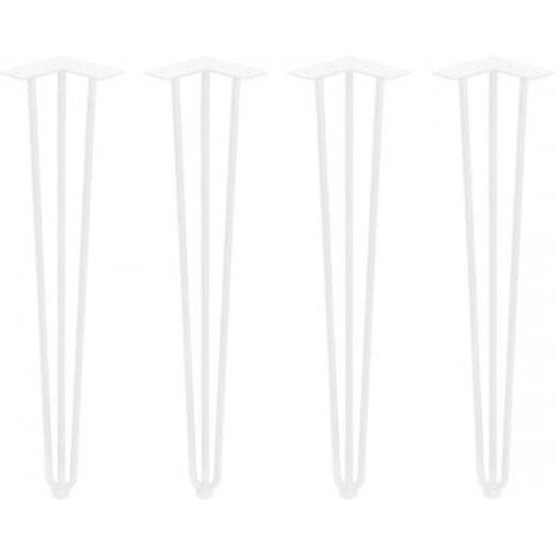Pied à 3 barres pour table - HT 710 mm - jeu de 4 - blanc - Hairpin EMUCA