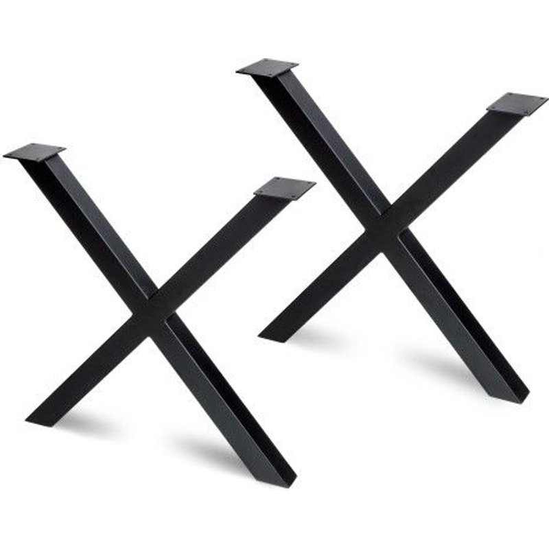 Pied en croix pour table - hauteur 695 mm - jeu de 2 - noir - Cross EMUCA