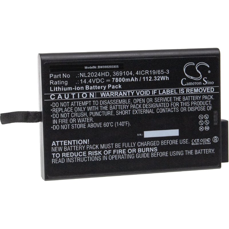 vhbw Batterie compatible avec Philips EverGo REF 900-12, Sparq appareil médical (7800mAh, 14,4V, Li-ion)