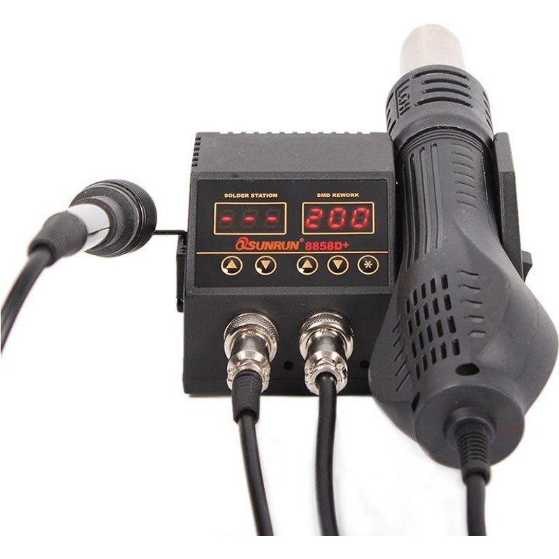 Station De Soudage 8858d + 2 En 1 760w, Avec Écran Numérique Lcd, Station De Travail De Soudage