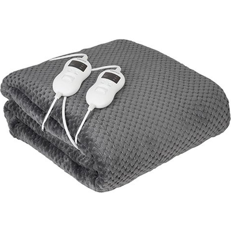 Couverture De Couchage Électrique Avec Minuterie 150 X 160 Cm 120w Gris